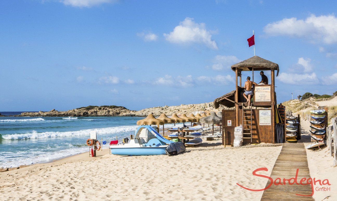 Sandy and white beach of Chia, 20 km. far away