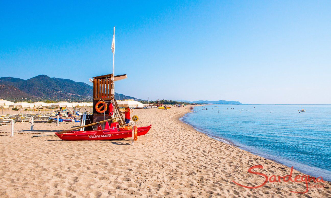 Lifeguard on the beach of Muravera