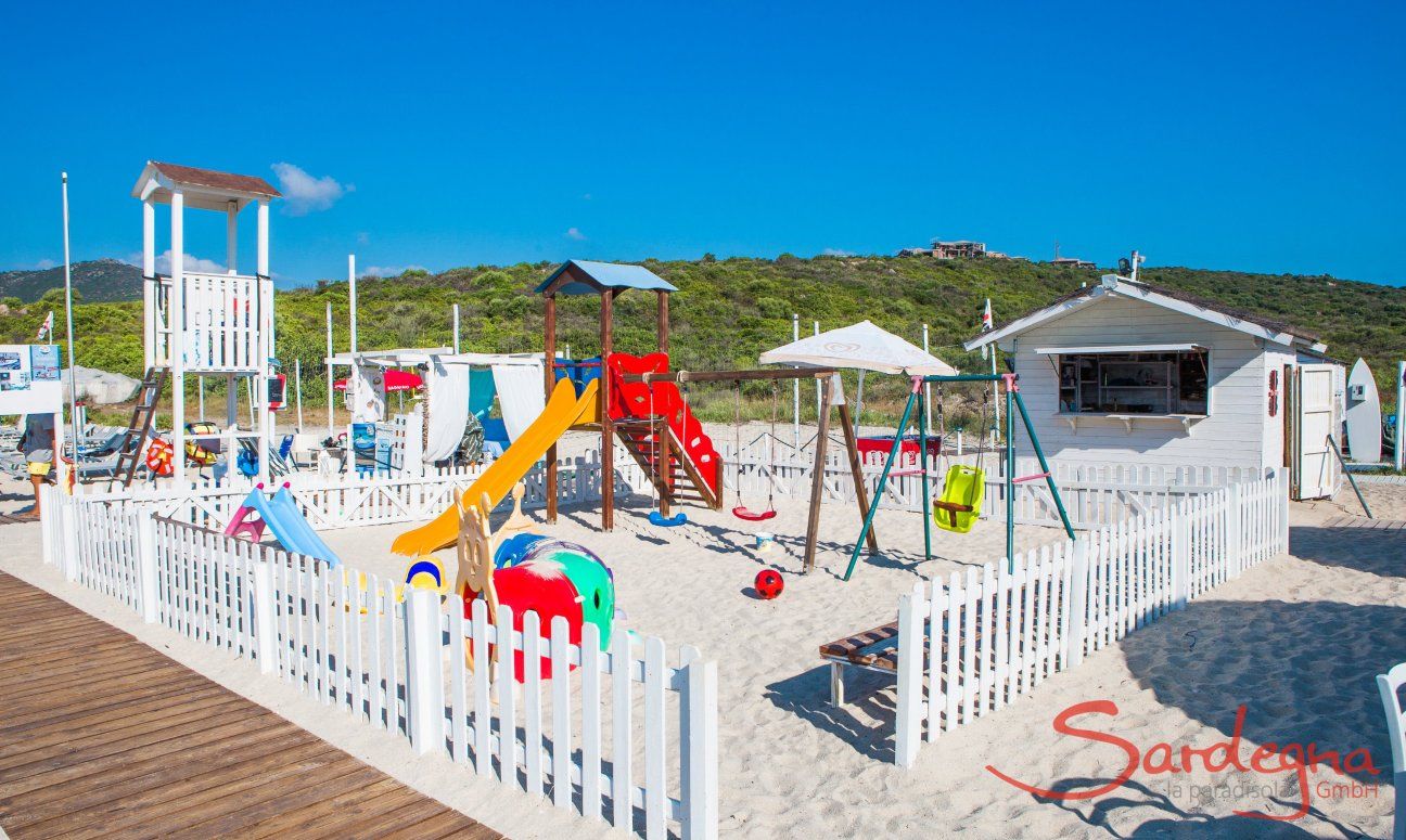 Playground on the beach in Golfo Aranci