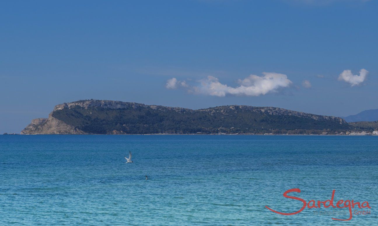 Turqoise sea in the Gulf of Angels in Cagliari