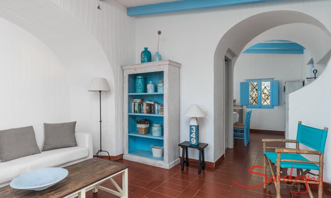 Casa 17 | Reading corner and access to the dining area Casa 17, Sant Elmo, South Sardinia