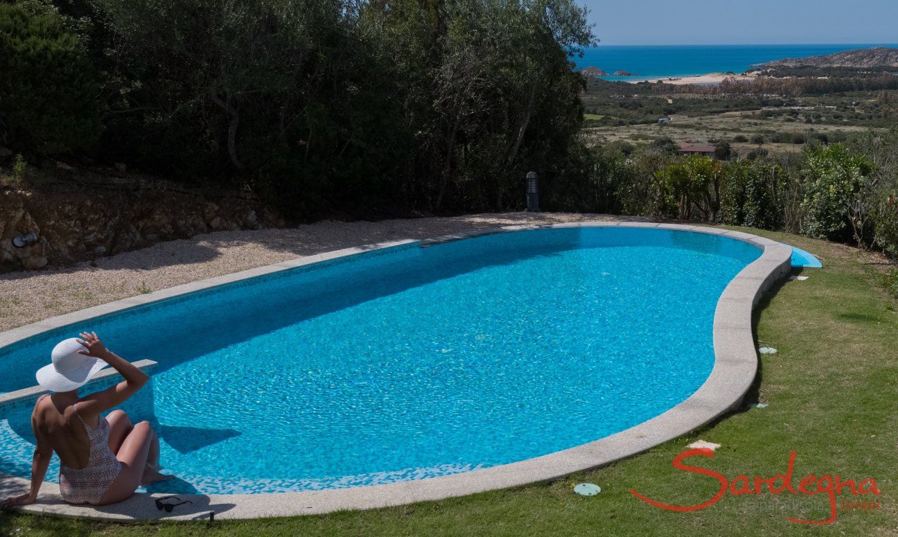 Villa Torretta Chia | Infinity pool with sea view Airview of Torretta Chia