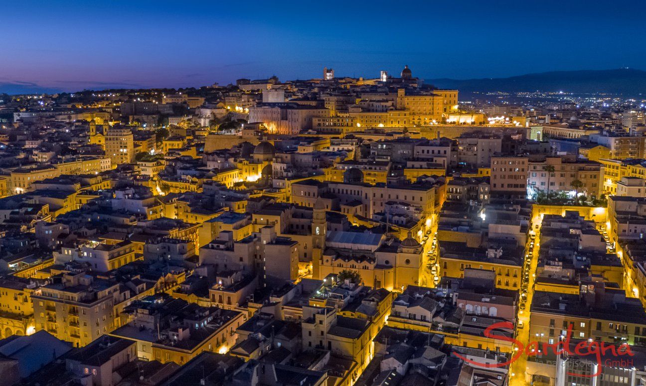 Cagliari by night, South Sardinia