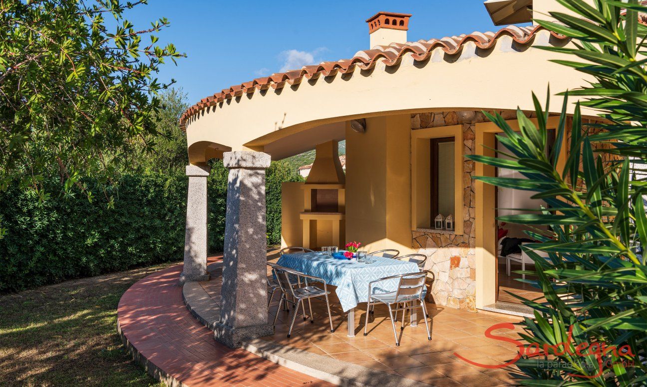 Villa Sandra 43 | Shady terrace with dining table and barbecue House
