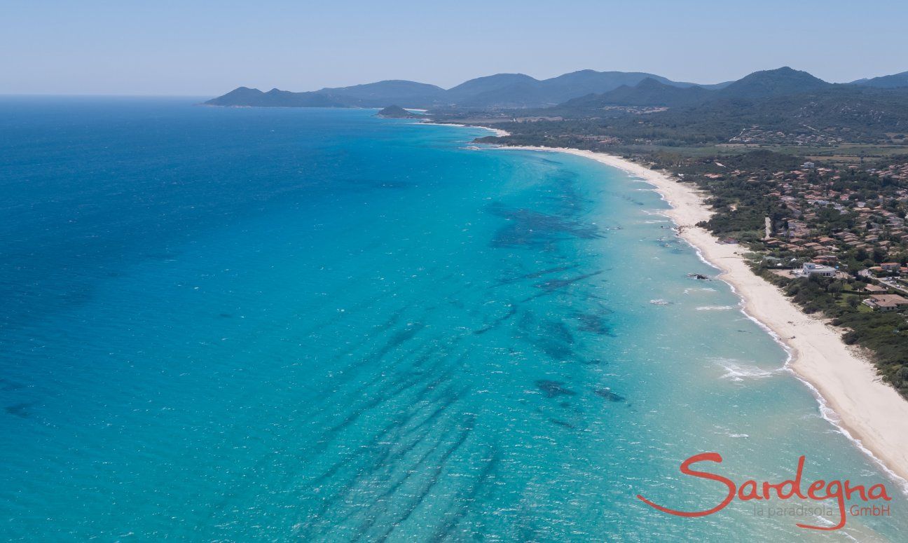 Sandy beach and blue sea