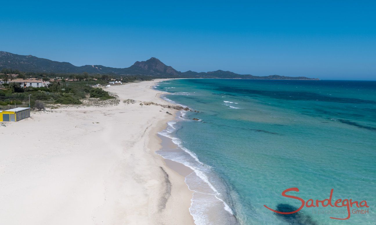 Sandy beach and blue sea