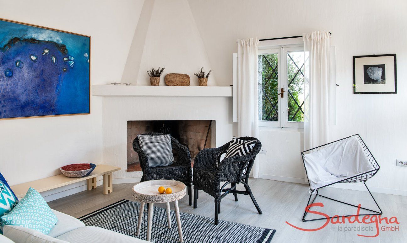 Casa 1 | Cozy living room with fireplace Furnishings Casa 1 Sant'Elmo