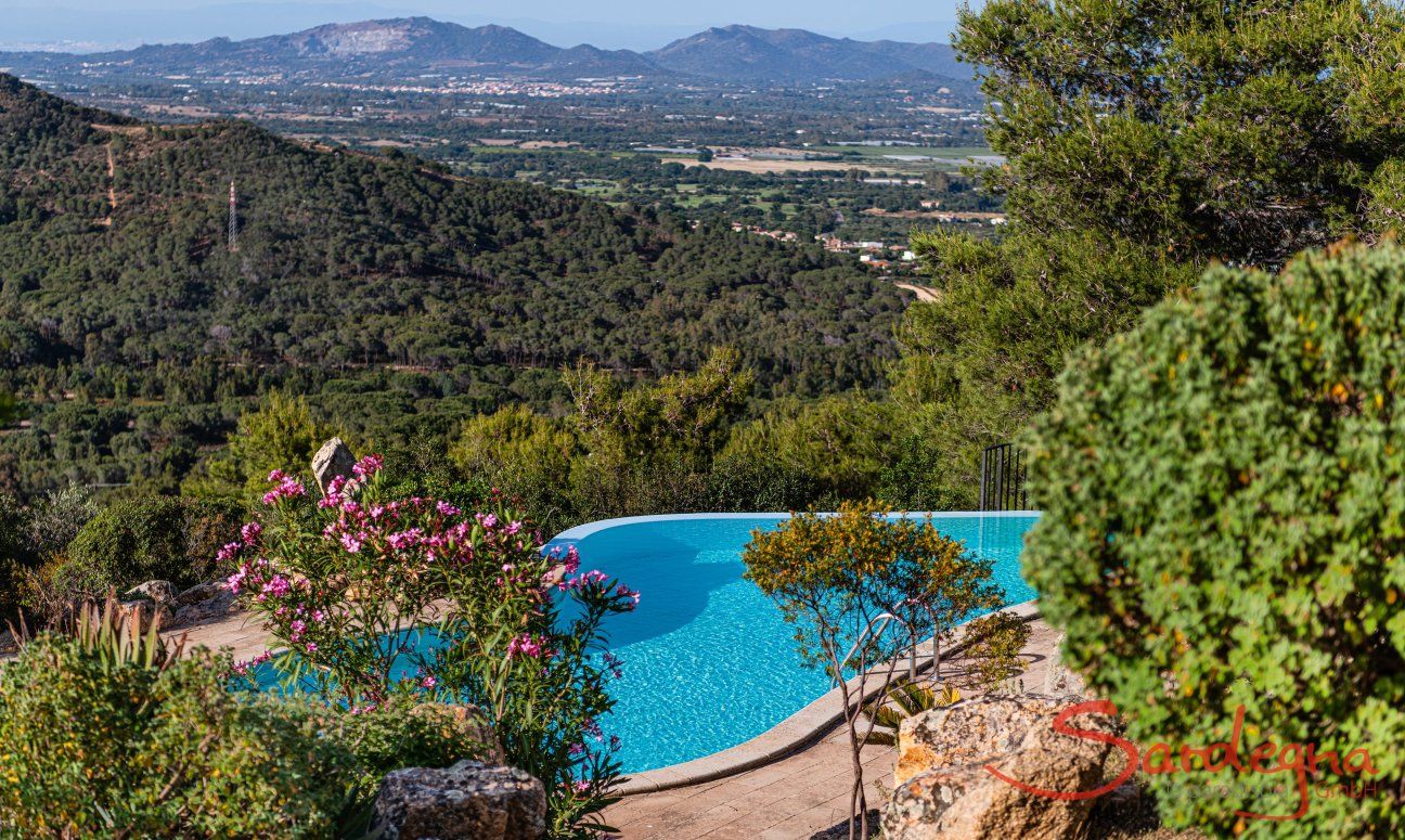 Villa Aquila Giardino | View from the garden onto the pool and the surroundings New Picture