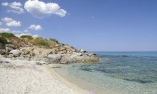 Beach in front of the village of  Sant Elmo