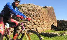 Mountanbiking near Nuraghe Losa