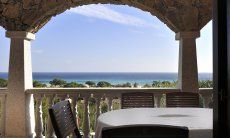 Apartment Castededdu 7 | Roofed dining area outside with sea view Roofed dining area outside with sea view