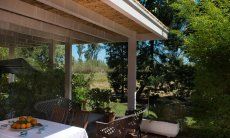 Apartment Orri 2 | Terrace with roof and adjacent garden Terrace with roof