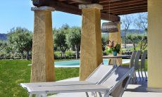 Villa Campidano 20 | Sunbeds in the shade of the roofed terrace Sunbeds on the roofed terrace of Villa Campidano 20
