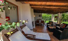 Villa Kika | Terrace with sunbeds and lounge area Terrace with sunbeds and lounge area