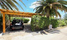 Private, roofed carport for Villetta 9