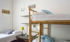 Villa Ibiscus | Bedroom 4 with a bunk bed and a single bed Bedroom 4 with a bunk bed and a single bed