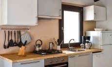 Kitchen with all essential devices 