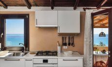 Fully equipped kitchen with sea view