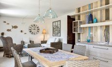 Cozy and modern dining area in the kitchen 