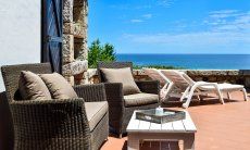 Terrace with sofa, sunbeds and sea view, Casa 24, Sant Elmo