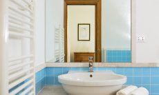 Villa del Campo | Bath 1 on the first floor with modern basin Bathroom first floor, Detail