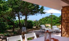 Villa Massimo | Dining area outside with sea view Dining area outside with sea view
