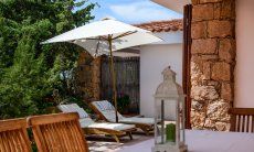 Villa Marco | Roofed terrace with dining table Roofed terrace with dining table