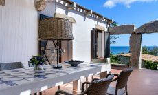 Terrace with table and sea view, Casa 15, Sant Elmo