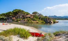 Beach in front of a holiday home