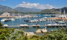 Harbour of Villasimius right beside the beach Spiaggia del Riso