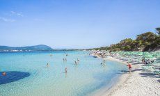 Crystal clear sea in front of the beach of Maria Pia, Alghero