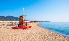 Lifeguard on the beach of Muravera