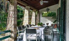 Villa Pola | Big, roofed terrace with dining table for ten and ventilators Big, roofed terrace with dining table for ten and ventilators