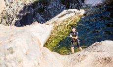 Trekking and bathing in the mountains behind San Teodoro