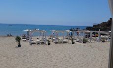 Beach Masua on the west coast of Sardinia