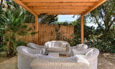 Villa Fernando | Garden Pavillon with lounge furniture Holiday home Villa Fernando, Santa Margherita di Pula, South Sardinia