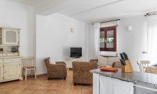 Apartment Orri 2 | Spacious living room with sofa corner, dining area and kitchen App. Orri 2, Tortoli, Eascoast Sardinia