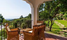 Villa Aquila Alta | Terrace at the entrance with lounge area and sea view New Picture