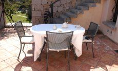 Villa Domus 17 | Terrace with comfortable dining table bathroom