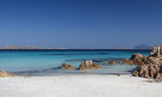 Spiaggia del Principe, Romazzino, 24 km. far away 