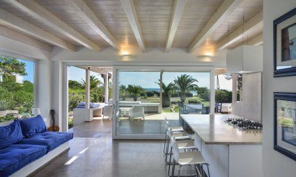 Living room with sea view