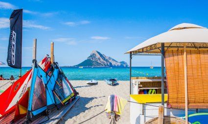 Leisure activities at the beach of Porto Taverna